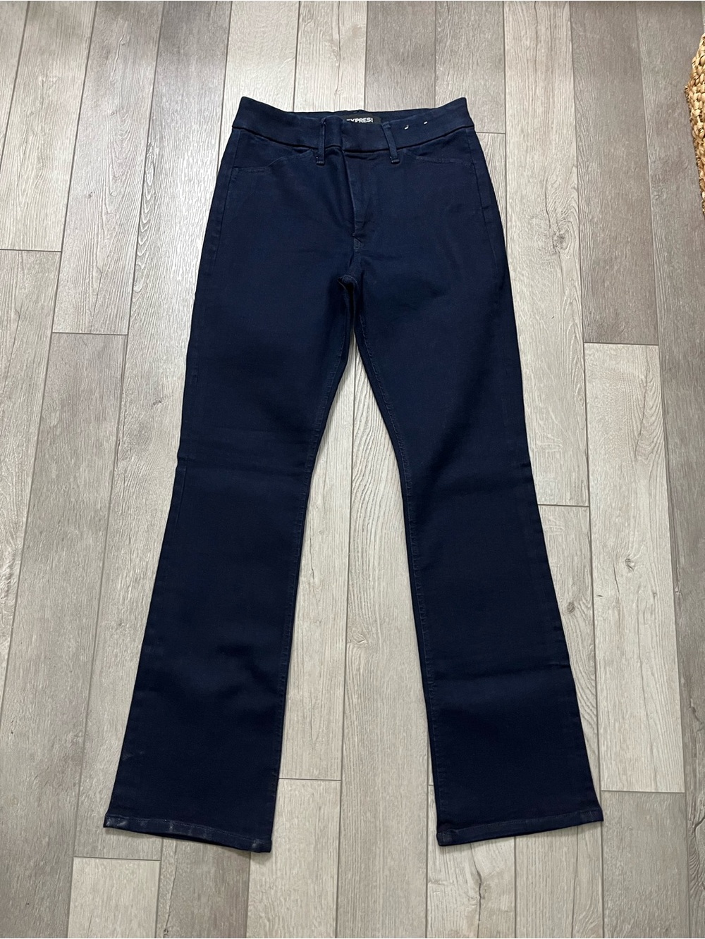 Express Barely Boot High Rise Denim Perfect Size 8S (R)